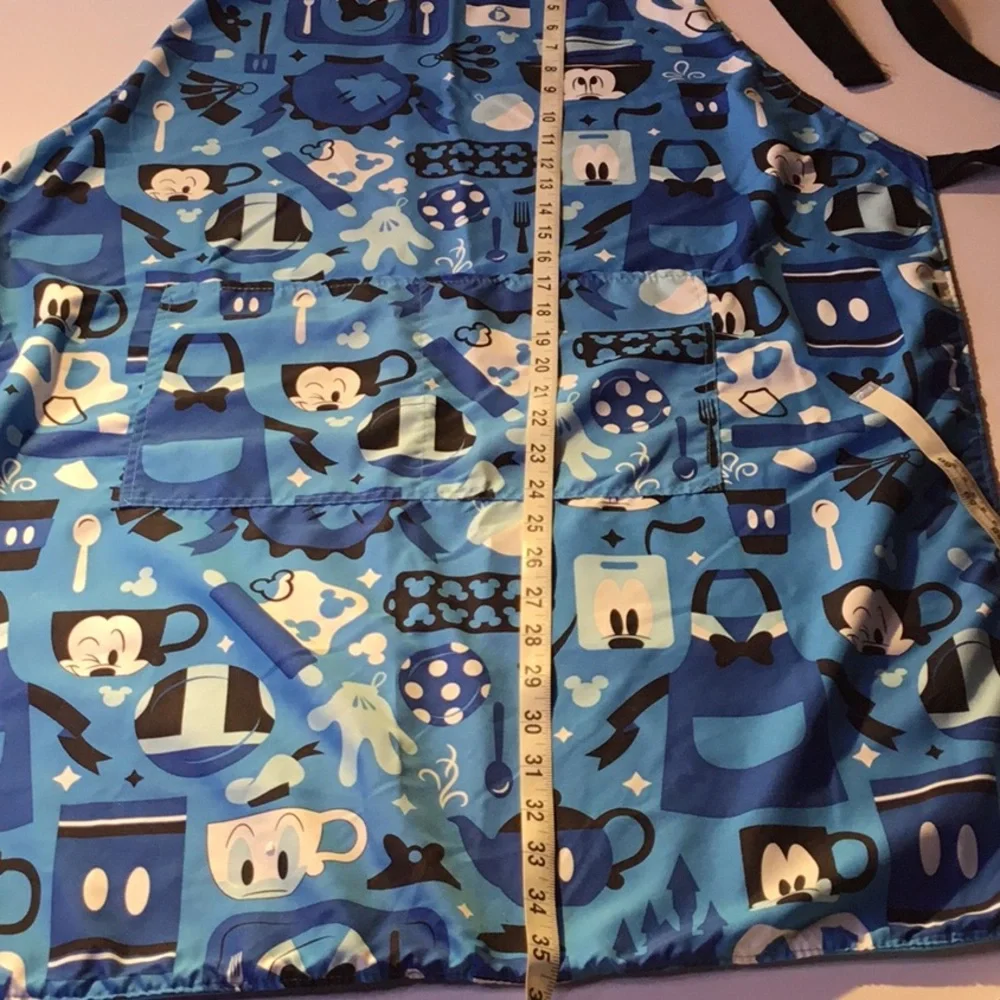 Disney Parks Mickey Mouse Adult Blue Kitchen Apron - Picture 12 of 14